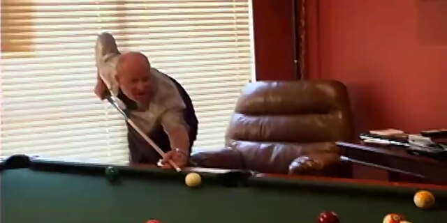 old granny turns slut at the pool hall